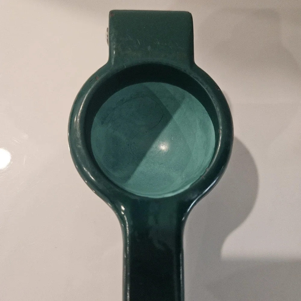 Vintage Dark Green Metaltex Lemon And Lime Squeezer